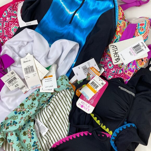 Reseller Bundle Womens Swimsuit Variety Mixed Sizes Styles 17 Piece Bundle Box A - Picture 3 of 7